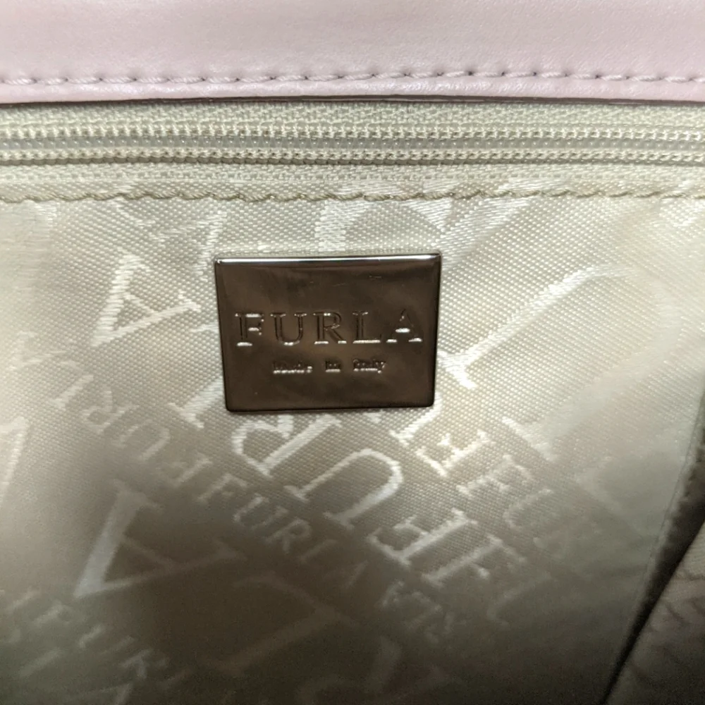 Furla Vintage Top Handle Purse Mauve Light Pink - Picture 13 of 14